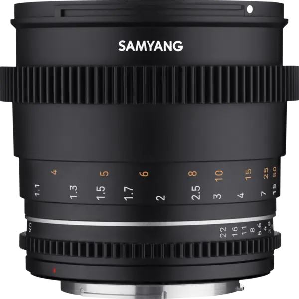 Samyang 85mm T1.5 VDSLR MK2 Canon RF Obiectiv video cinematic, Full Frame, Diafragma T1.5, Filtru 72mm, Weather Sealing