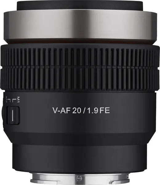 Samyang V-AF 20mm T1.9 Sony FE Obiectiv Cinematic Full Frame, Autofocus STM, Tally Lamp, Gear Cogs, Montura Sony E