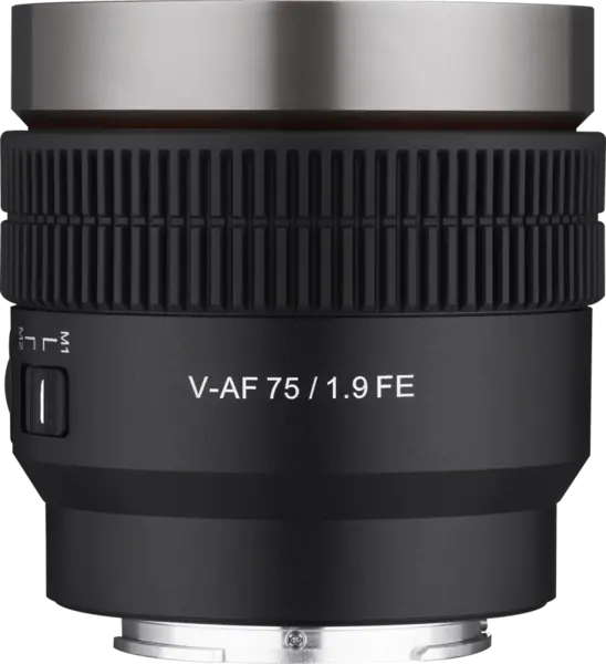 Samyang V-AF 75mm T1.9 Sony FE, Obiectiv video, cinematic, mirrorless, montura Sony