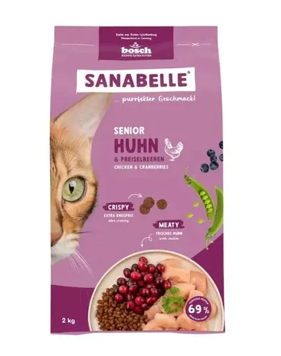 SANABELLE Senior cu pui 2 kg hrană pisici adulte și seniori