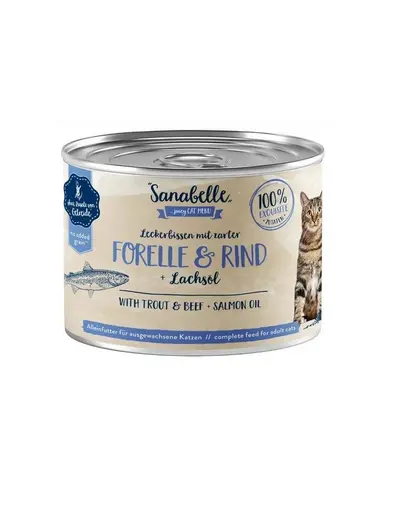 SANABELLE Trout&Beef 195 g conserva cu pastrav si vita pentru pisica