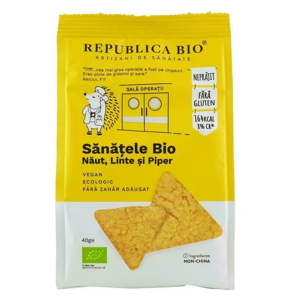 SANATELE BIO Naut, Linte si Piper, ecologic, fara gluten, 40g, Republica Bio