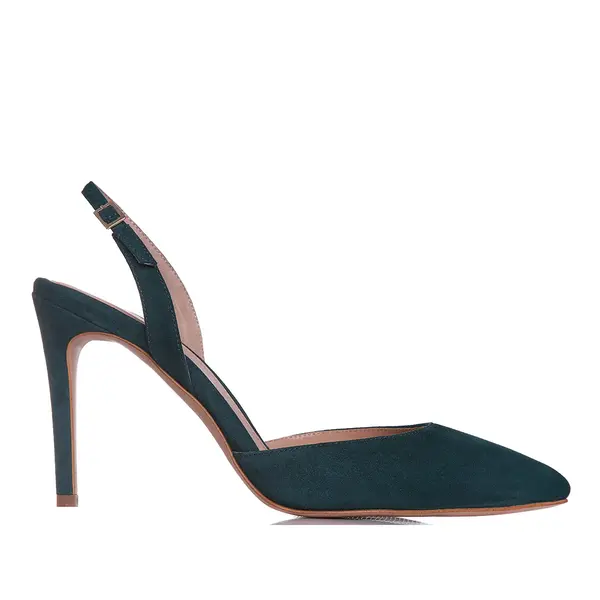 Sandale Alice Piele Intoarsa, Verzi - 36.5 / 9.5 cm