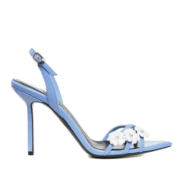 Sandale Amelie Piele Lacuita, Blue/Alb - Premium Collection - 36 / 10 cm