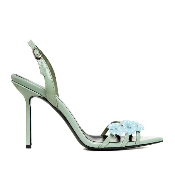 Sandale Amelie Piele Lacuita, Mint/Blue - Premium Collection - 40 / 10 cm