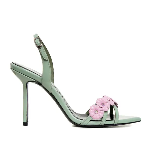 Sandale Amelie Piele Lacuita, Mint/Roz - Premium Collection - 38 / 10 cm