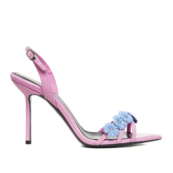 Sandale Amelie Piele Lacuita, Roz/Blue - Premium Collection - 40 / 10 cm