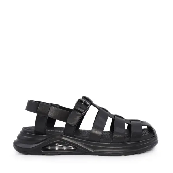 Sandale bărbați Benvenuti negre din piele 3857BS460N