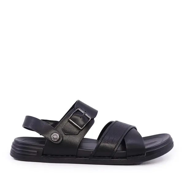 Sandale bărbați Benvenuti negre din piele 3859BS653N