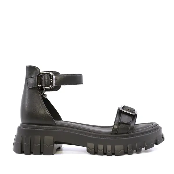 Sandale chunky femei Enzo Bertini negre din piele 1391DS9130N