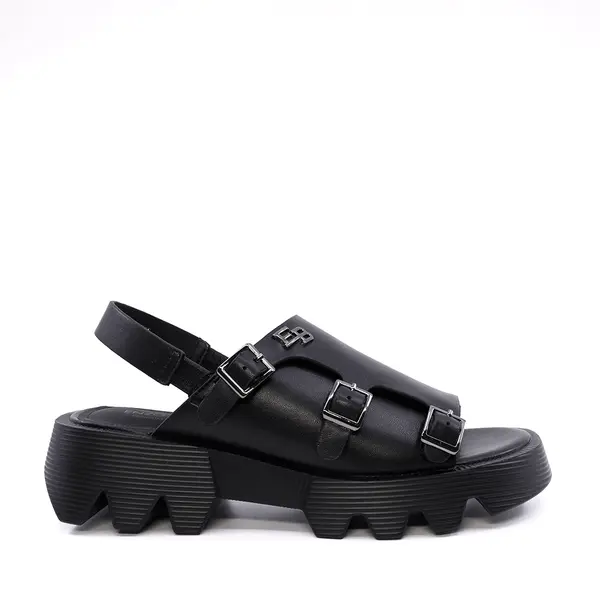 Sandale chunky femei Enzo Bertini negre din piele 1399DS7202N