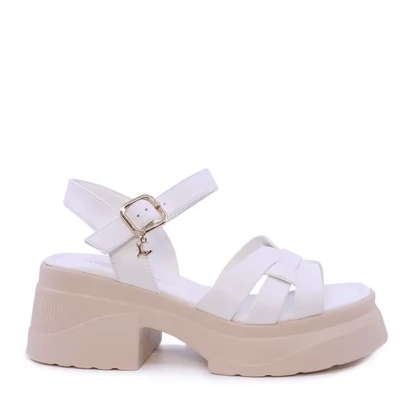 Sandale chunky femei Luca di Gioia albe din piele 1299DS1561A