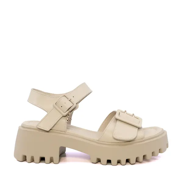 Sandale chunky femei Luca di Gioia bej din piele 1299DS1110BE