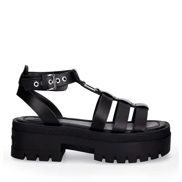 Sandale chunky femei Tommy Jeans negre din piele 3411DS2943N