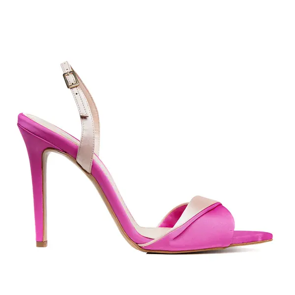 Sandale Cleo Satin, Varf Ascutit, Roz-Nude - 41 / 9.5 cm