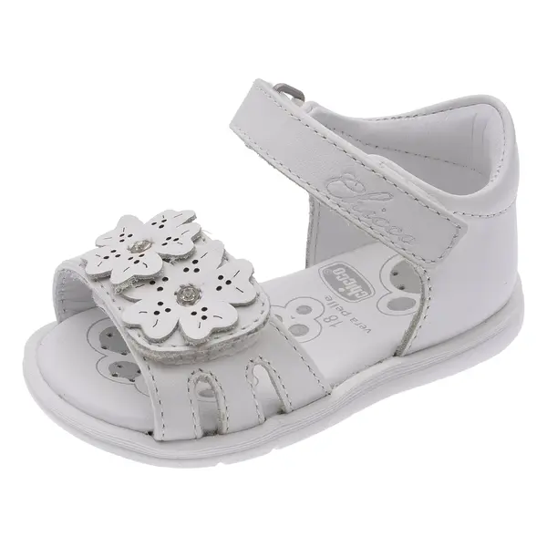 Sandale copii Chicco Gesabel, piele naturala, alb, 22111-70P