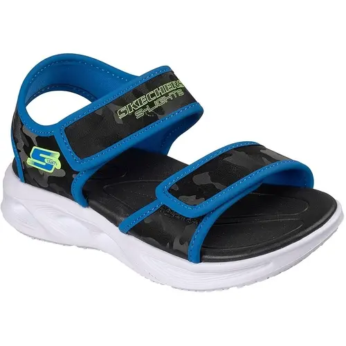 Sandale copii Skechers Sola Glow Sandal - Camo Brigh 407010L-BKBL