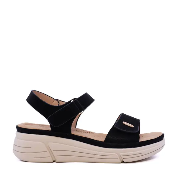 Sandale cu barete reglabile femei Solo Donna negre 2741DS7672N