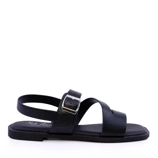 Sandale cu talpă joasă femei Solo Donna negre 2549DS9410N