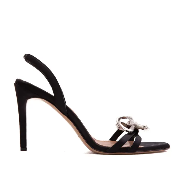 Sandale Defne Satin, Negre - 38 / 8 cm