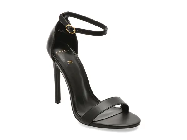 Sandale elegante EPICA negre, 970, din piele ecologica