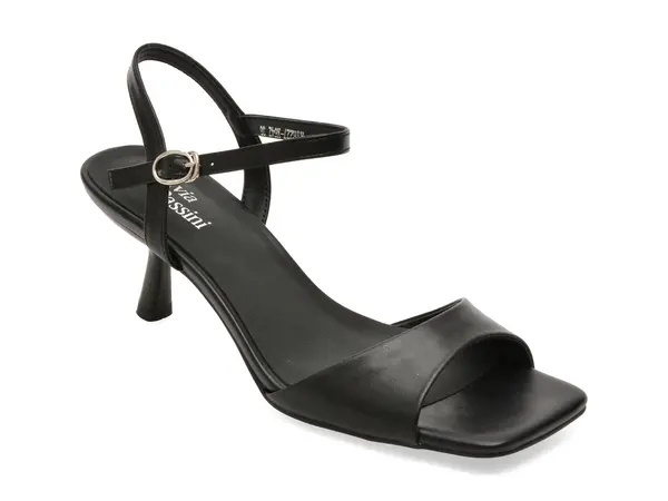 Sandale elegante FLAVIA PASSINI negre, X642, din piele naturala