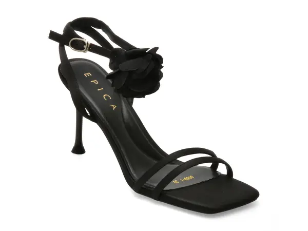 Sandale EPICA negre, 8859, din piele ecologica