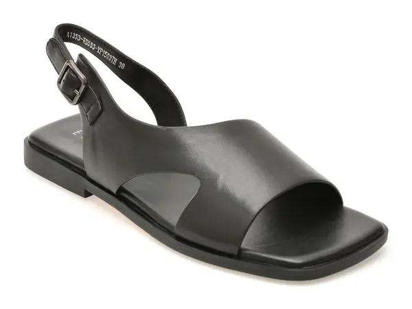 Sandale EPICA negre, A1353, din piele naturala
