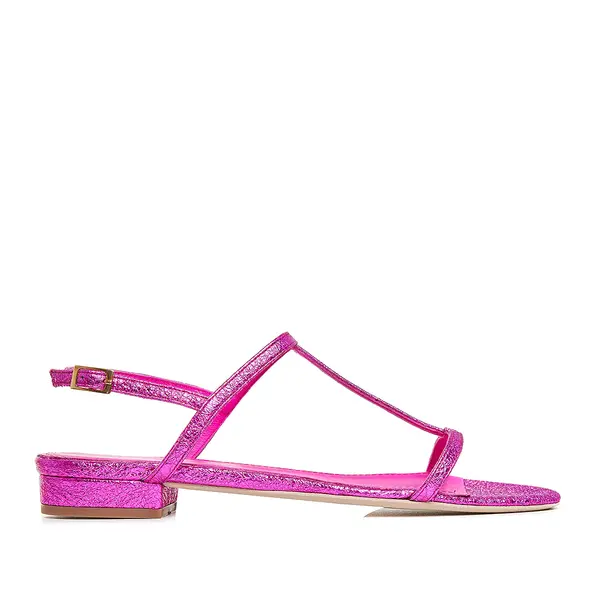 Sandale Eveline Piele Naturala, Fucsia - 39 / 1 cm