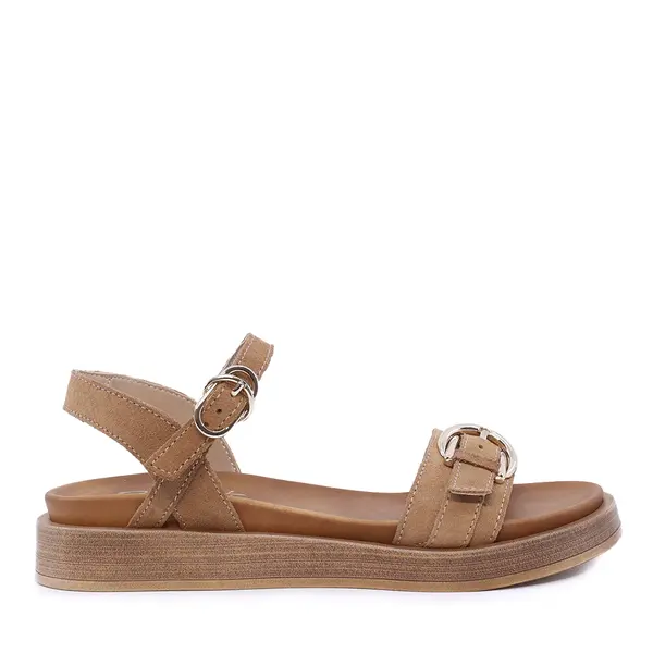 Sandale femei Benvenuti camel din piele întoarsă 681DS28151VCA