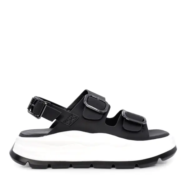 Sandale femei Benvenuti negre din piele 1277DS3827N