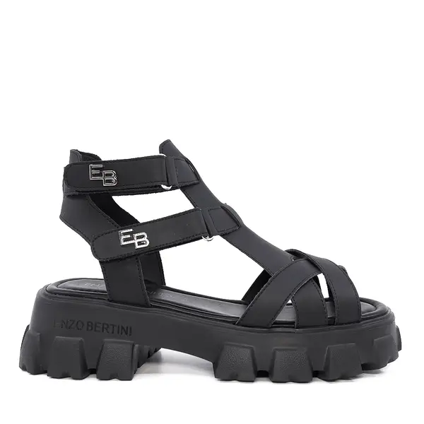 Sandale femei Enzo Bertini negre din piele 3869ds193n