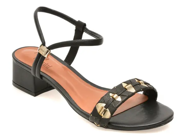 Sandale FLAVIA PASSINI negre, 373001, din piele naturala