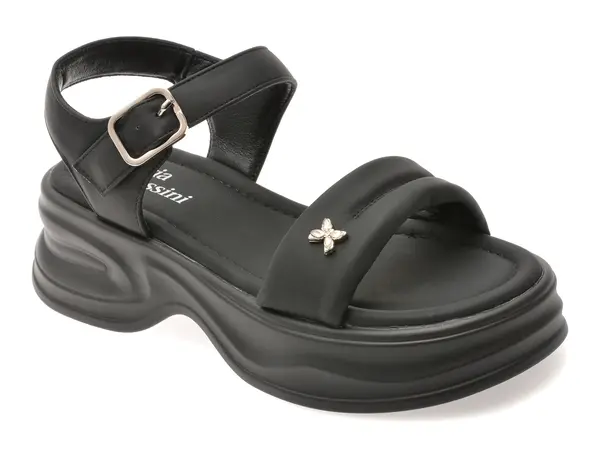 Sandale FLAVIA PASSINI negre, 56111, din piele ecologica