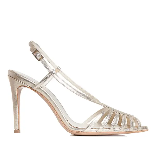 Sandale Francesca Piele Naturala, Aurii - 35 / 6.5 cm