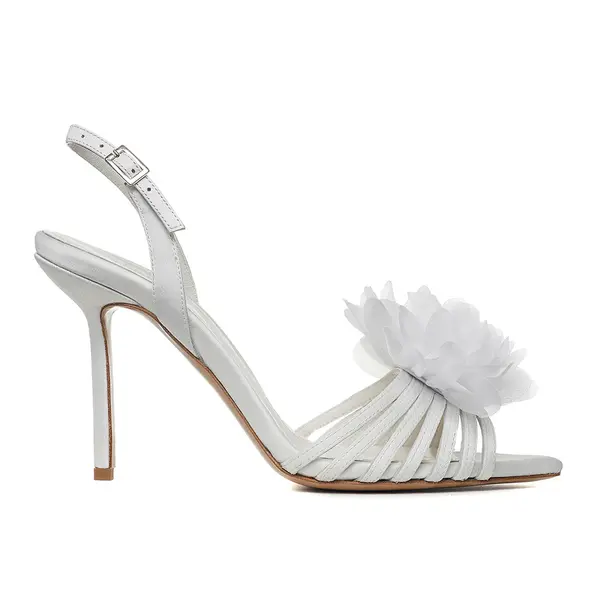 Sandale Julia Satin, Albe - Premium Collection - 38 / 10 cm