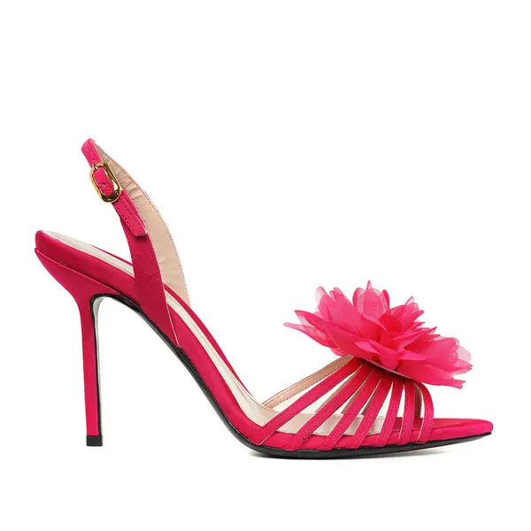 Sandale Julia Satin, Fucsia - Premium Collection - 38 / 10 cm