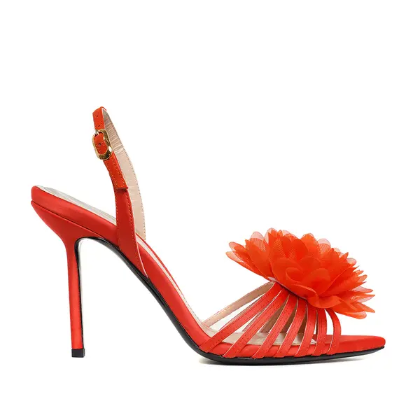 Sandale Julia Satin, Portocalii - Premium Collection - 40 / 10 cm