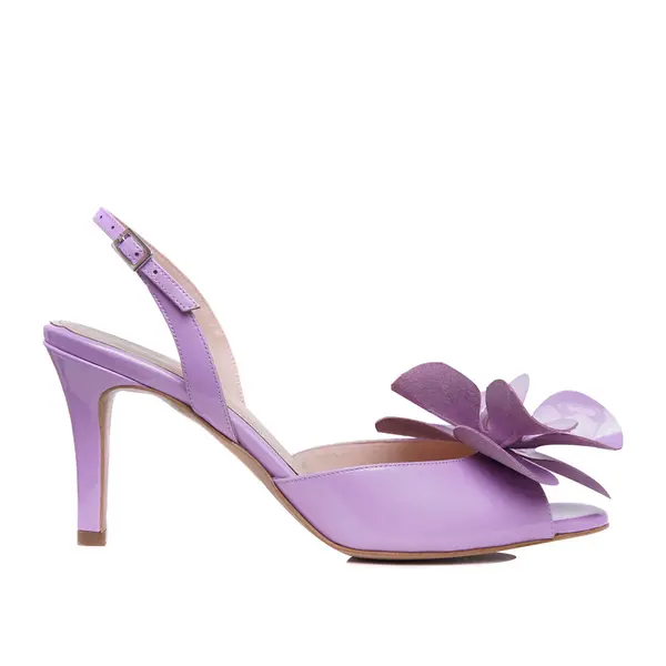 Sandale Monique Piele Lacuita, Lila - 34 / 9.5 cm