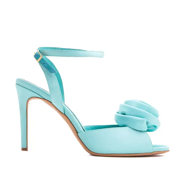 Sandale Sara Satin, Turcoaz - 41 / 8 cm