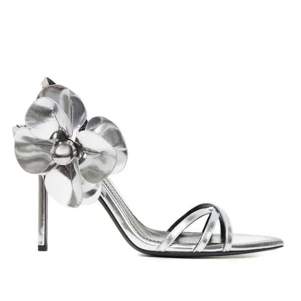 Sandale Selene Piele Naturala, Argintiu-Oglinda - Premium Collection - 35 / 10 cm