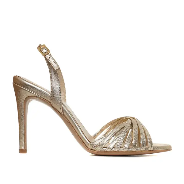 Sandale Seline Piele Naturala, Aurii - 38 / 8 cm