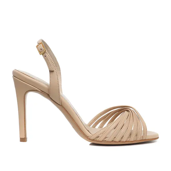 Sandale Seline Piele Naturala, Nude - 40 / 1 cm