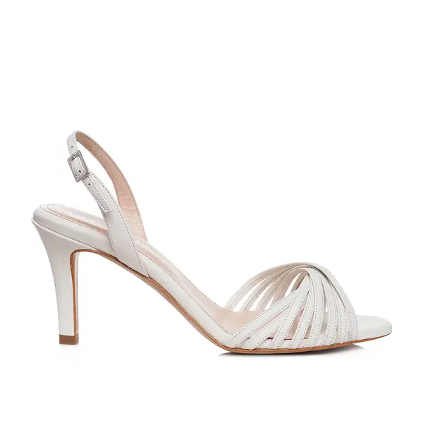 Sandale Seline Piele Naturala, Off-White - 40 / 9.5 cm