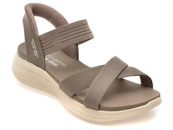 Sandale SKECHERS gri, ULTRA FLEX 3.0, din material textil