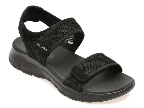 Sandale SKECHERS negre, SUMMITS, din material textil