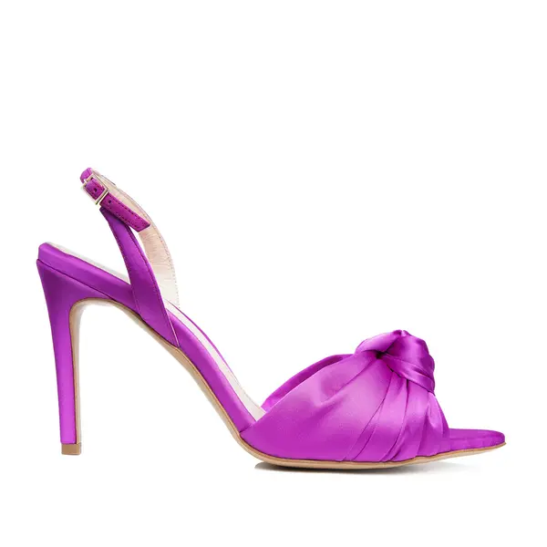 Sandale Sofia Satin, Varf Ascutit, Plum - 40 / 6.5 cm