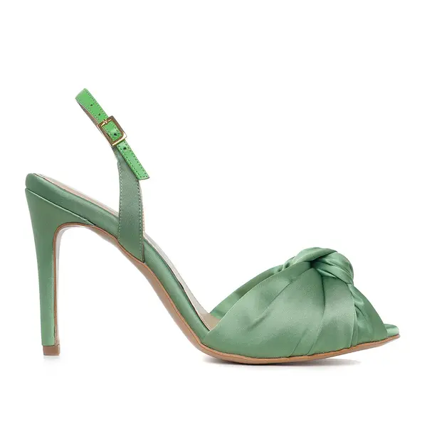 Sandale Sofia Satin, Verde-Salvie - 34 / 9.5 cm