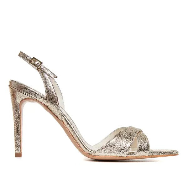 Sandale Thea Piele Naturala, Auriu Cracke - 36 / 9.5 cm