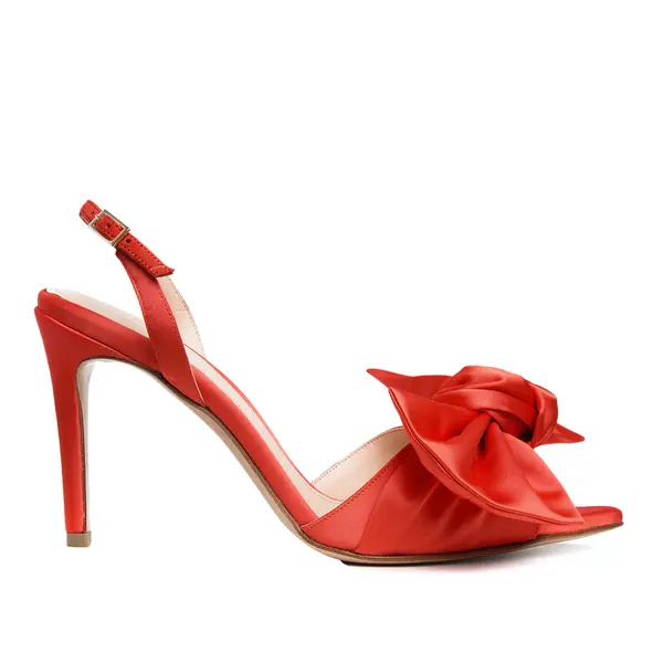 Sandale Vesa Satin, Varf Ascutit, Portocalii - 39 / 8 cm